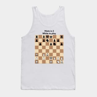 Chess puzzle. Mate in 2. White to play Tank Top